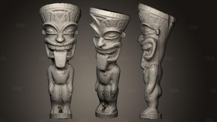 Tiki Man stl model for CNC